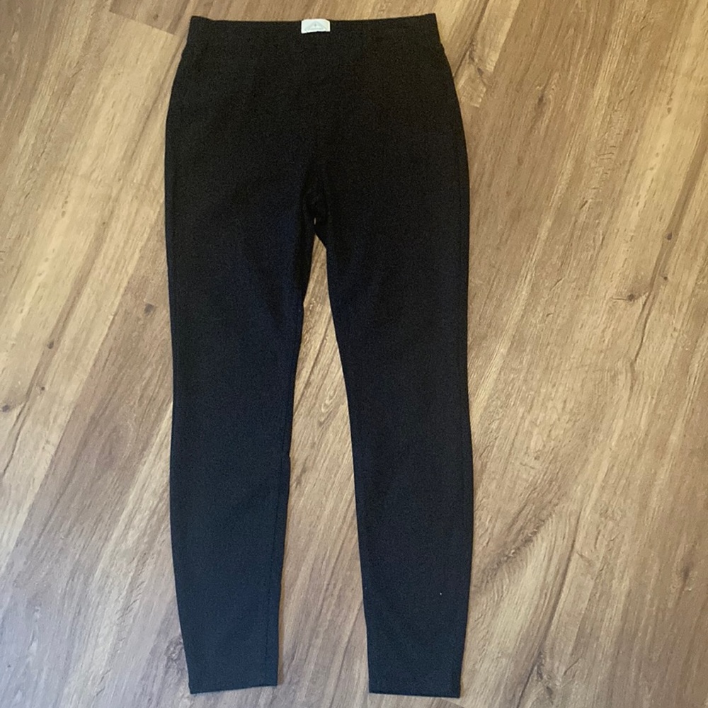 Black knit dress pants.